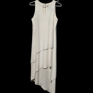White House black market white layered dress, sz 4